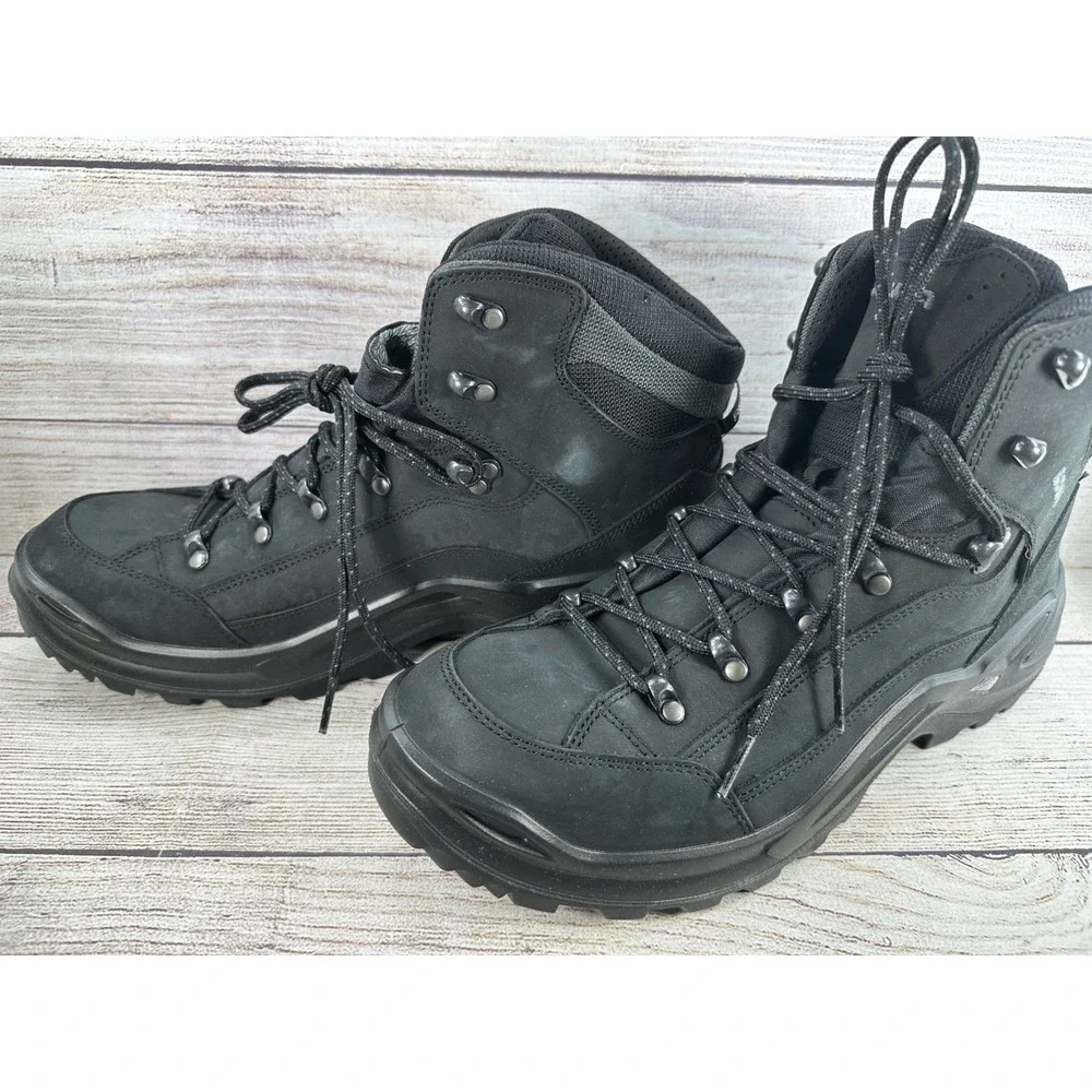 Lowa Renegade GTX Mid S Boots Men's 11.5 Gore-Tex Black Hiking Outdo